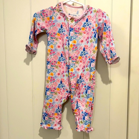 Magnetic Me Pink Floral Kids One Piece - Picture 1 of 7